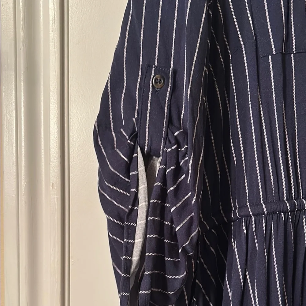 Torrid Navy and White pin stripe dress 3 - Picture 5 of 5